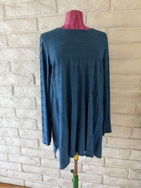 Pure Jill Indigo Relaxed Long-Sleeve Top Sz L  S-5